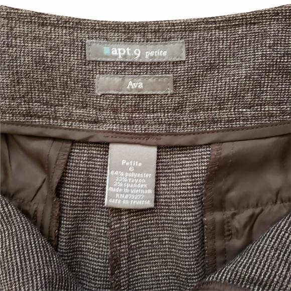 Apt. 9 AVA Wide Leg Trousers Brown Plus Size 6 - Picture 8 of 8